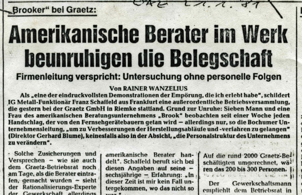Ein ausführlicher Bericht in der WAZ. Auch das hat geklappt. Auf den Journalisten Rainer Wanzelius ist Verlass, er erwähnt mich nicht.