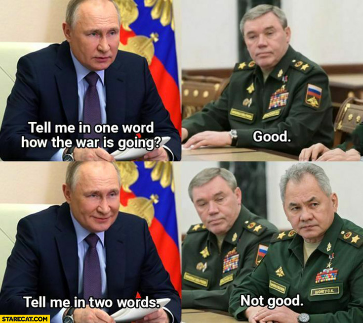 Meme mit Bezug zu russischen Misserfolgen 
