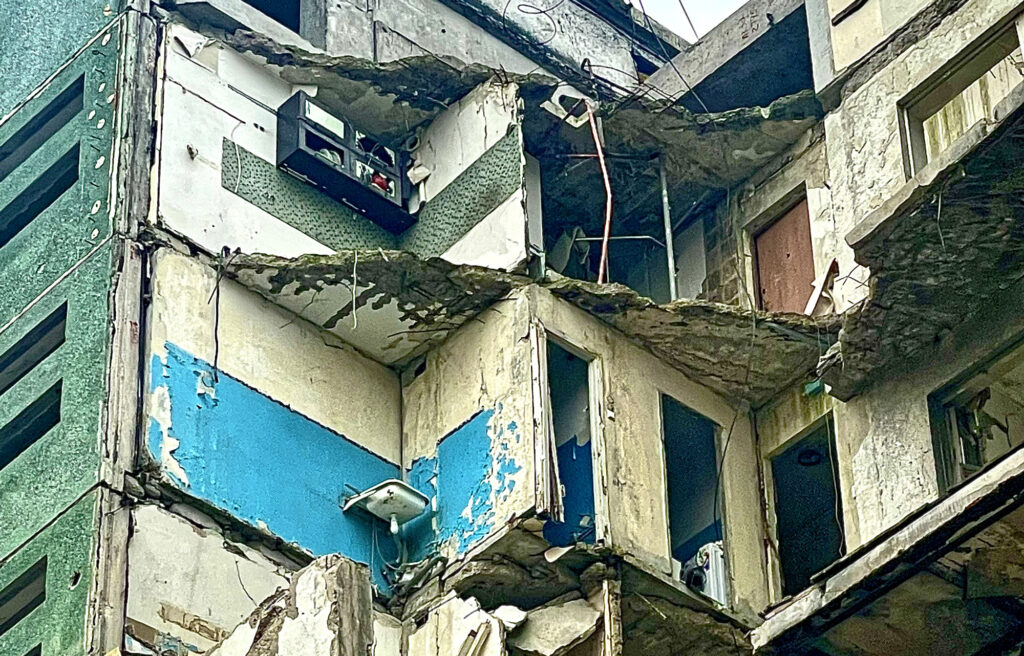Zerstörtes Wohnhaus