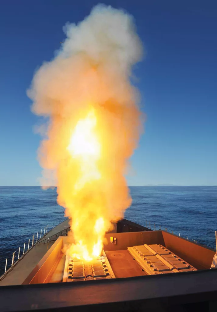  HMS Diamond feuert eine Sea Viper Rakete ab. Foto: Ben Sutton