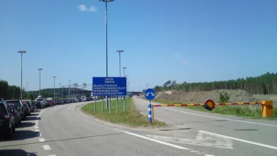 Internationaler Grenzübergang an der finnisch-russischen Grenze in Imatra, Finnland. Foto: Alexey Ivanov